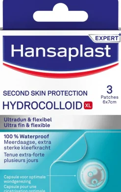 Hansaplast Second Skin Protection Waterproof en Transparante XL Eilandpleisters 3 stuks