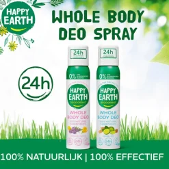 Happy Earth 100% Natural Whole Body Deo Spray Cedar Lime 100ML