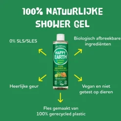 Happy Earth 100% Natuurlijke Bergamot Cedarwood Douchegel 300 ML
