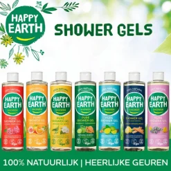 Happy Earth 100% Natuurlijke Shower Gel Rose Petitgrain