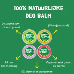 Happy Earth 100% Natuurlijke Lavender Deodorant Balm 45 gram