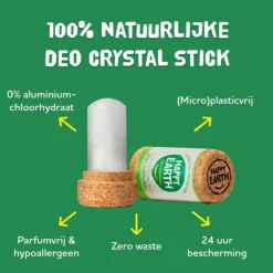 Happy Earth 100% Natuurlijke Unscented Crystal Deodorant 90 gram