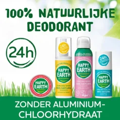 Happy Earth 100% Natuurlijke Unscented Deodorant Spray 100 ML