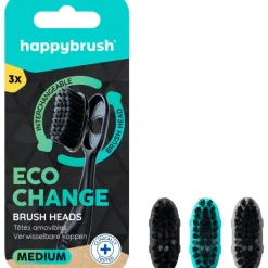 happybrush EcoChange Navulverpakking Opzetborstels 3 stuks