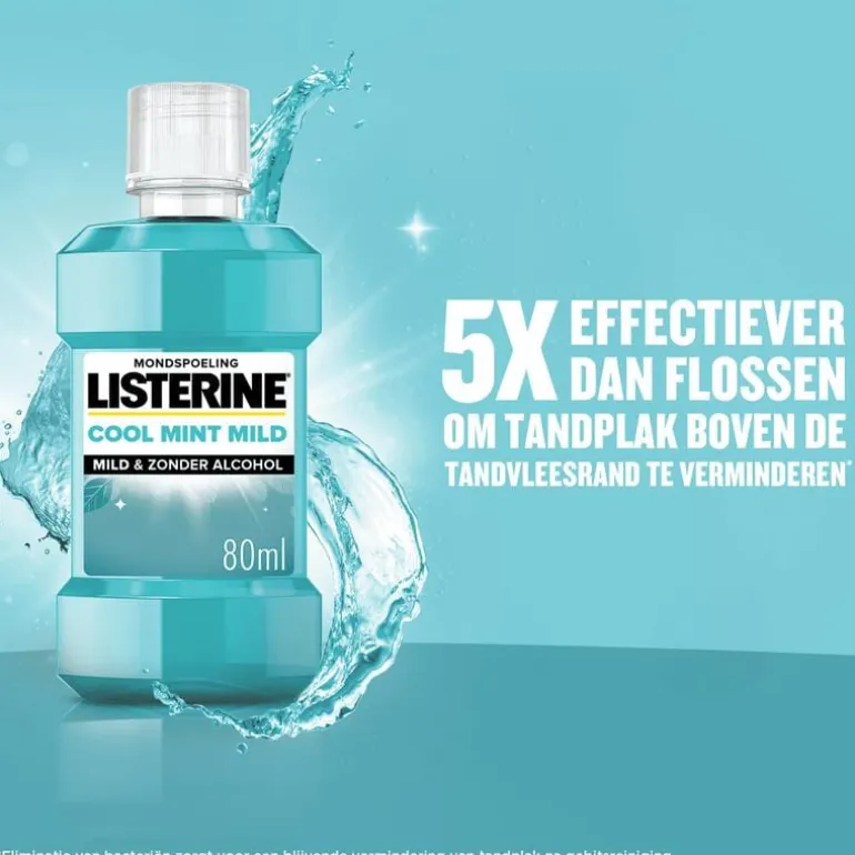 Listerine Mondwater Cool Mint Milde Smaak 80 ML