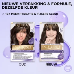 L'Oréal Paris Excellence Cool Creams Permanente Haarverf 4.11 Ultra Ash Bruin