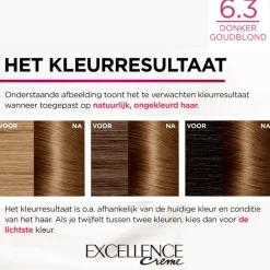 L'Oréal Paris Excellence Crème Verzorgende Crèmekleuring 6.30 Donker Goudblond