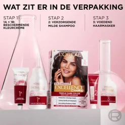 L'Oréal Paris Excellence Crème Verzorgende Crèmekleuring 5.3 Licht Goudbruin