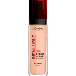 L'Oréal Paris Infaillible 32HR Fresh Wear 145 Beige Rose Foundation met SPF25 30 ML