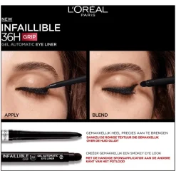 L'Oréal Paris Infaillible 36H Grip Gel Automatic Waterproof Eyeliner Intens Zwart 5 GR