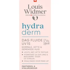 Louis Widmer Hydraderm Dag Fluide SPF15 Zonder Parfum 50 ML