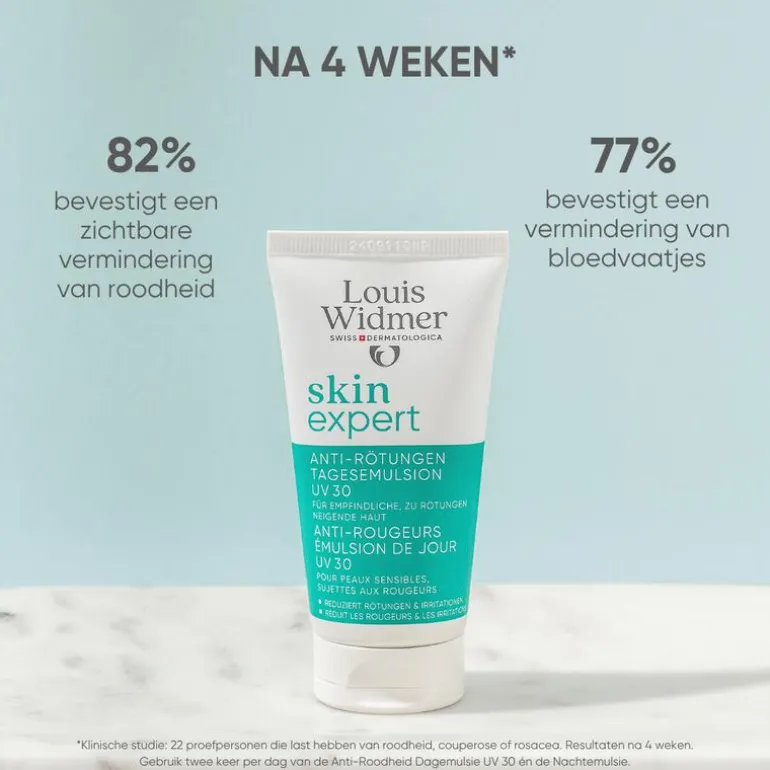 Louis Widmer Skinexpert Anti-Roodheid Dagemulsie UV SPF30 Zonder Parfum 50 ML