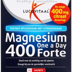 Lucovitaal One A Day Magnesium 400 Forte Oplosdrank Citroen