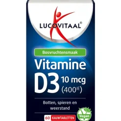Lucovitaal Vitamine D3 10mcg 60 kauwtabl