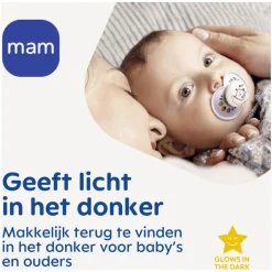 MAM Original Fopspenen Night 16+ maanden Uni 2 stuks