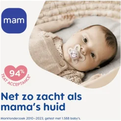 MAM Supreme Fopspenen 6-16 maanden Pink 2 stuks