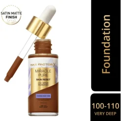 Max Factor Miracle Pure Serum Foundation 100-110 Very Deep 30 ML