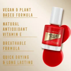 Max Factor Miracle Pure Vegan Nagellak 305 Scarlet Poppy