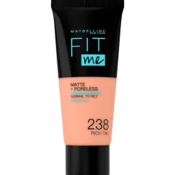 Maybelline New York Fit Me Matte + Poreless Foundation 238 Rich Tan 30 ML