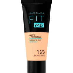 Maybelline New York Fit Me Matte + Poreless Foundation 122 Creamy Beige 30 ML
