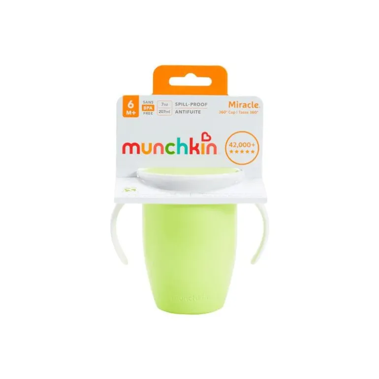 Munchkin Miracle 360 Trainer Cup Groen met handgrepen