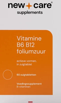 New Care Vitamine B6 B12 Foliumzuur Zuigtabletten 60 stuks