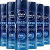 NIVEA MEN Fresh Active Deodorant Spray 150 ML Multipack 6 stuks