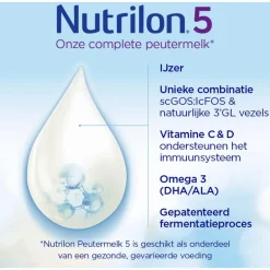 Nutrilon 5 Peutermelk Flesvoeding Vanaf 2 Jaar 800 GR