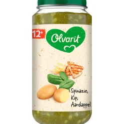 Olvarit Spinazie Kip Aardappel Babyhapje 12+ maanden 250GR