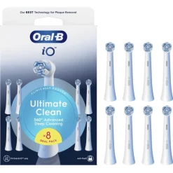 Oral-B iO Ultimate Clean Opzetborstels Wit 8 Stuks