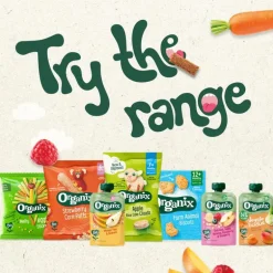 Organix Bio Knijpfruit Havermout, Appel, Banaan, Framboos, Bosbes