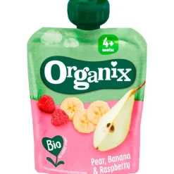 Organix Bio Knijpfruit Peer, Banaan, Framboos