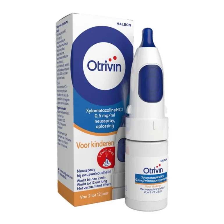 Otrivin Xylometazoline HCI 0,5 mg/ml Kinder Neusspray bij een Verstopte Neus 10 ML