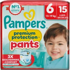 Pampers Premium Protection Pants Luierbroekjes Maat 6 15+ KG 15 Stuks