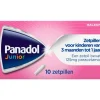 Panadol Junior Zetpillen 125 mg Paracetemol voor Kinderen van 3 maanden tot 1 jaar
