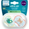 Philips Avent Fopspeen Ultra Air Day 0-6M Double Pack - SCF087/02