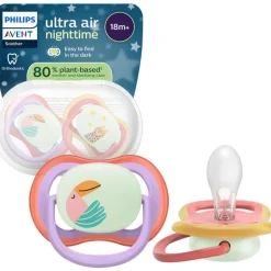Philips Avent Fopspeen Ultra Air Night 18M+ Double Pack - SCF376/33