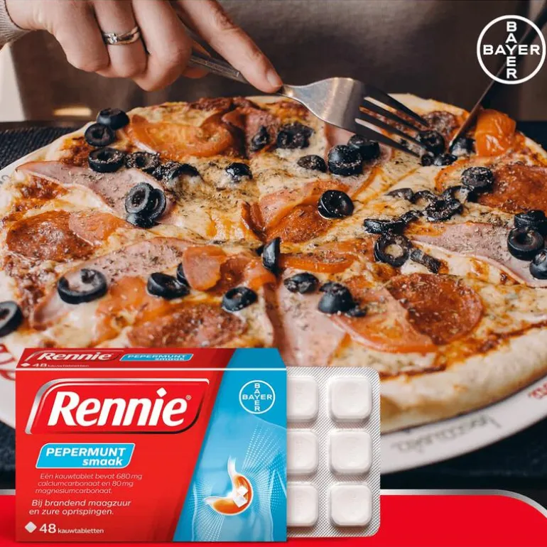 Rennie Pepermunt Kauwtabletten Bij Brandend Maagzuur 48 stuks