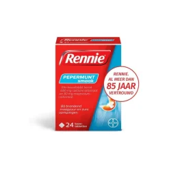 Rennie Pepermunt Kauwtabletten Bij Brandend Maagzuur 24 stuks