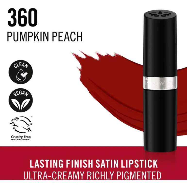Rimmel London Lasting Finish Satin Lippenstift 360 Pumpkin Peach 4 G
