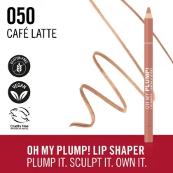 Rimmel London Oh My Plump! Lip Liner - Nude - 050 Café Latte