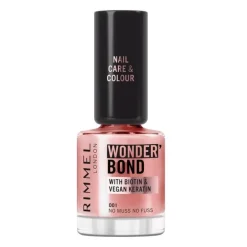 Rimmel London Wonder'Bond Care+Color Nagellak - Roze - 001 No Muss No Fuss