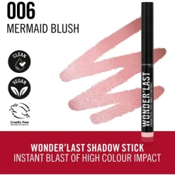Rimmel London Wonder'last Oogschaduw Stick 006 Mermaid Blush 1.64 G