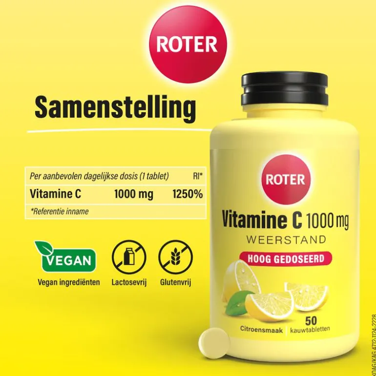 Roter Vitamine C 1000 mg citroen 50 tabletten