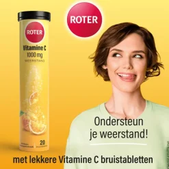 Roter Vitamine C Bruis 1000 mg Abrikoos-Sinaasappel 20 bruistabletten