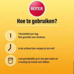 Roter Vitamine C Bruis 1000 mg Abrikoos-Sinaasappel 40 bruistabletten