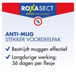 Roxasect Muggenstekker Actieverpakking Incl. 2 navullingen