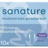 Sanature 100% Katoenen Maandverband Ultra Super Met Vleugels 10 stuks