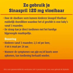 Sinaspril Vloeibaar paracetamol 120 mg 100 ML
