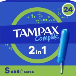 Tampax Compak Super Tampons Met Inbrenghuls 24 Stuks